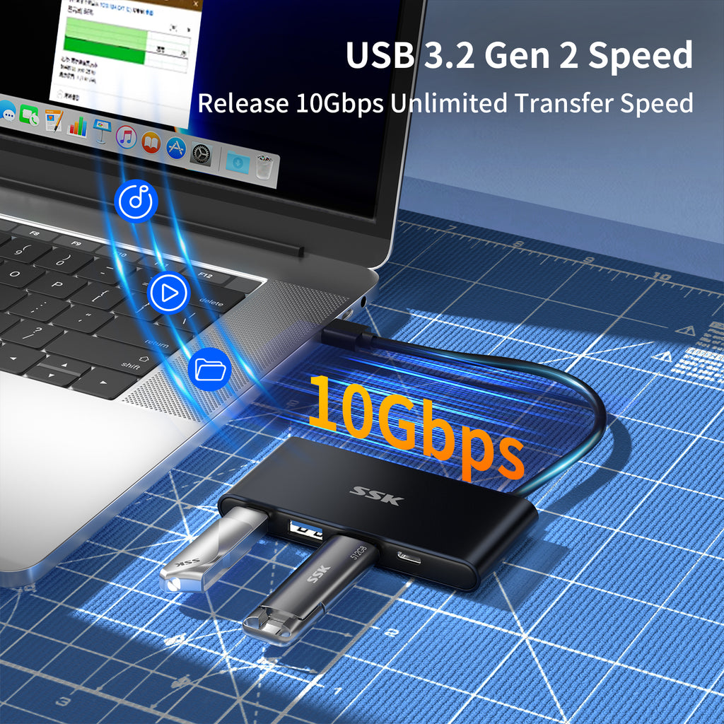 SSK SHU860 USB-C Hub