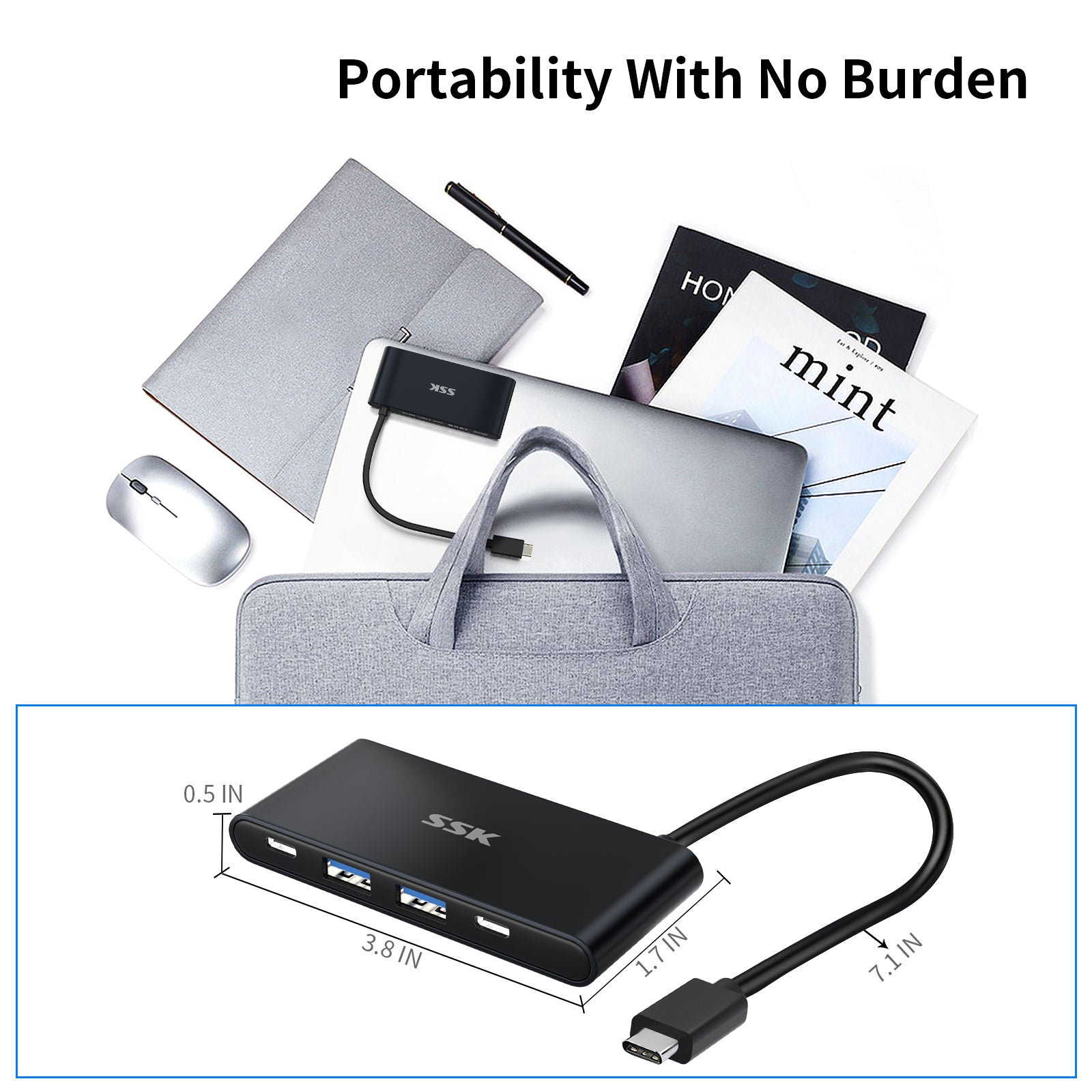 SSK SHU860 USB-C Hub