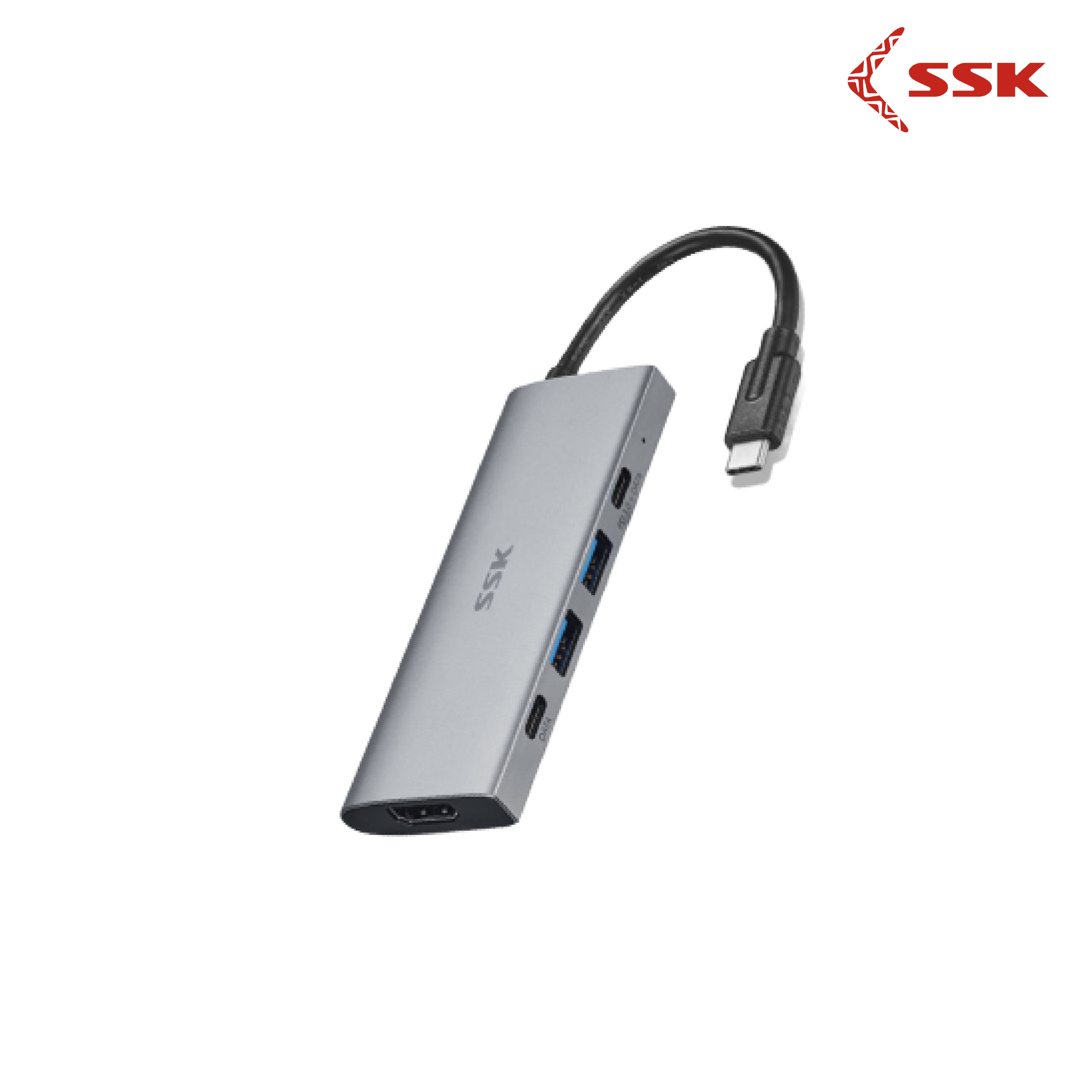 SSK SC108 5-In-1 USB-C Hub Multiport Adapter