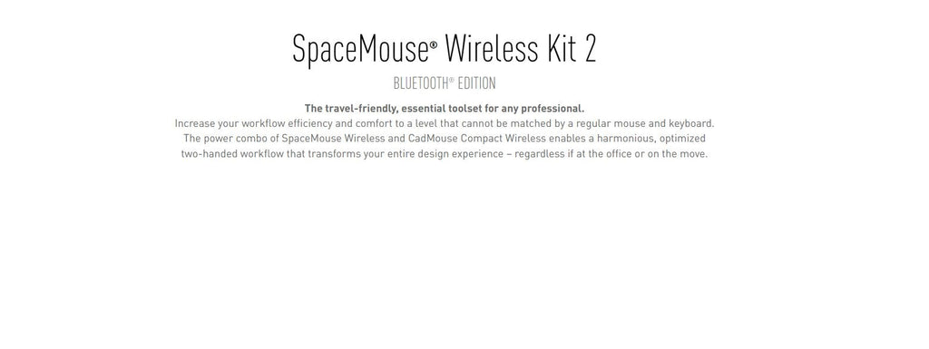 3Dconnexion SpaceMouse Wireless Kit 2 Bluetooth (SpaceMouse Wireless + CadMouse Compact Wireless + CadMouse Pad Compact)
