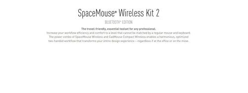 3Dconnexion SpaceMouse Wireless Kit 2 Bluetooth (SpaceMouse Wireless + CadMouse Compact Wireless + CadMouse Pad Compact)