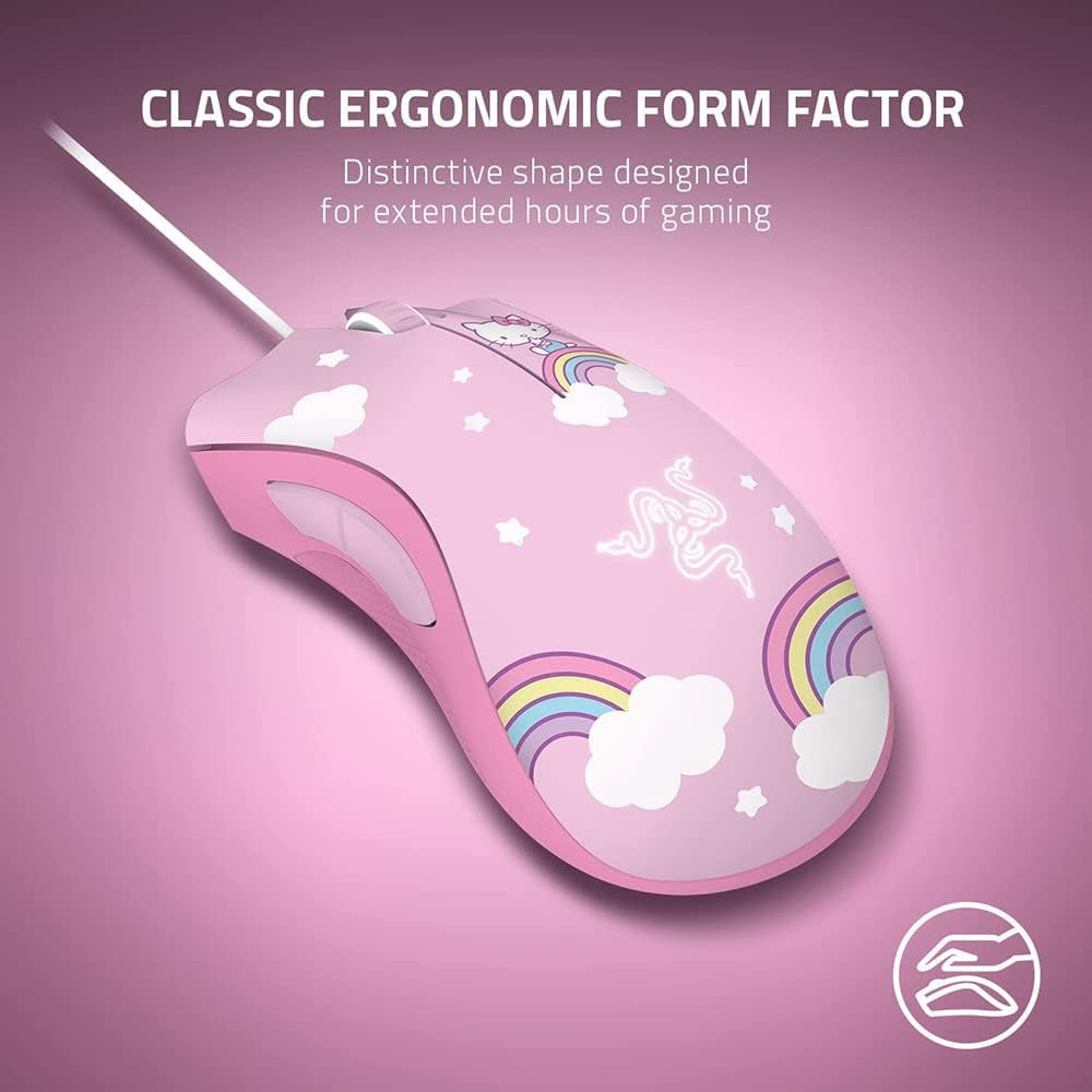 Razer DeathAdder Essential + Goliathus Mouse Mat Bundle - Hello Kitty and Friends Edition