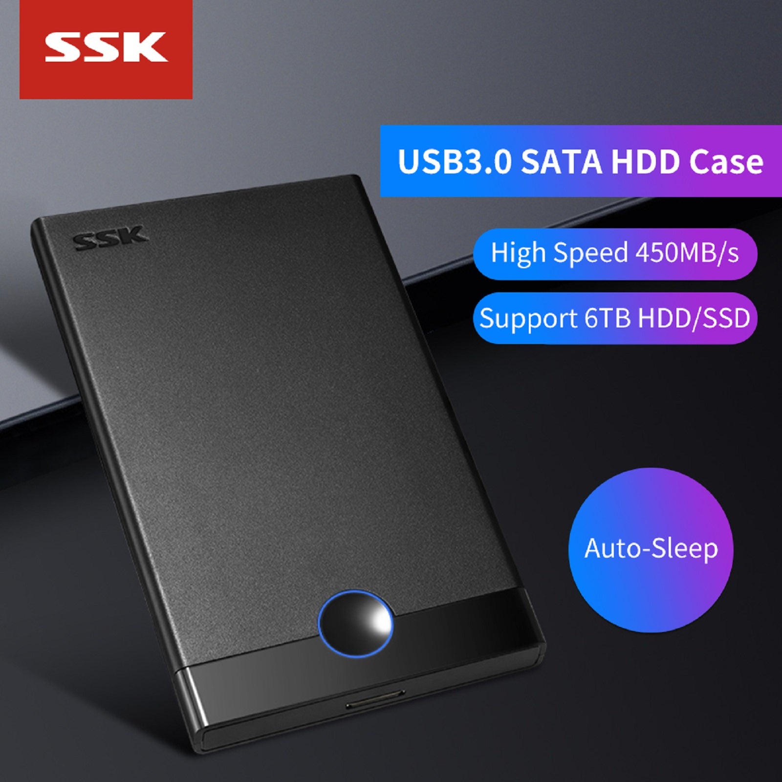 SSK SHE090 2.5 Inch SATA HDD SSD Case