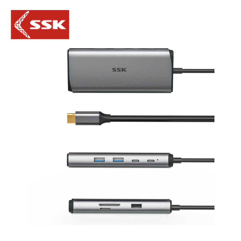 SSK SC207 10-In-1 USB-C Hub Multiport Adapter