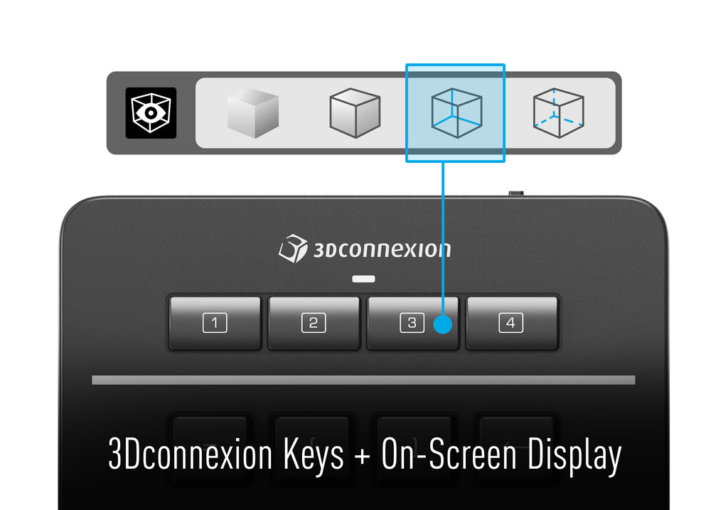 3Dconnexion Numpad Pro Wireless Connection With Full-Sized Palm Rest (standalone)