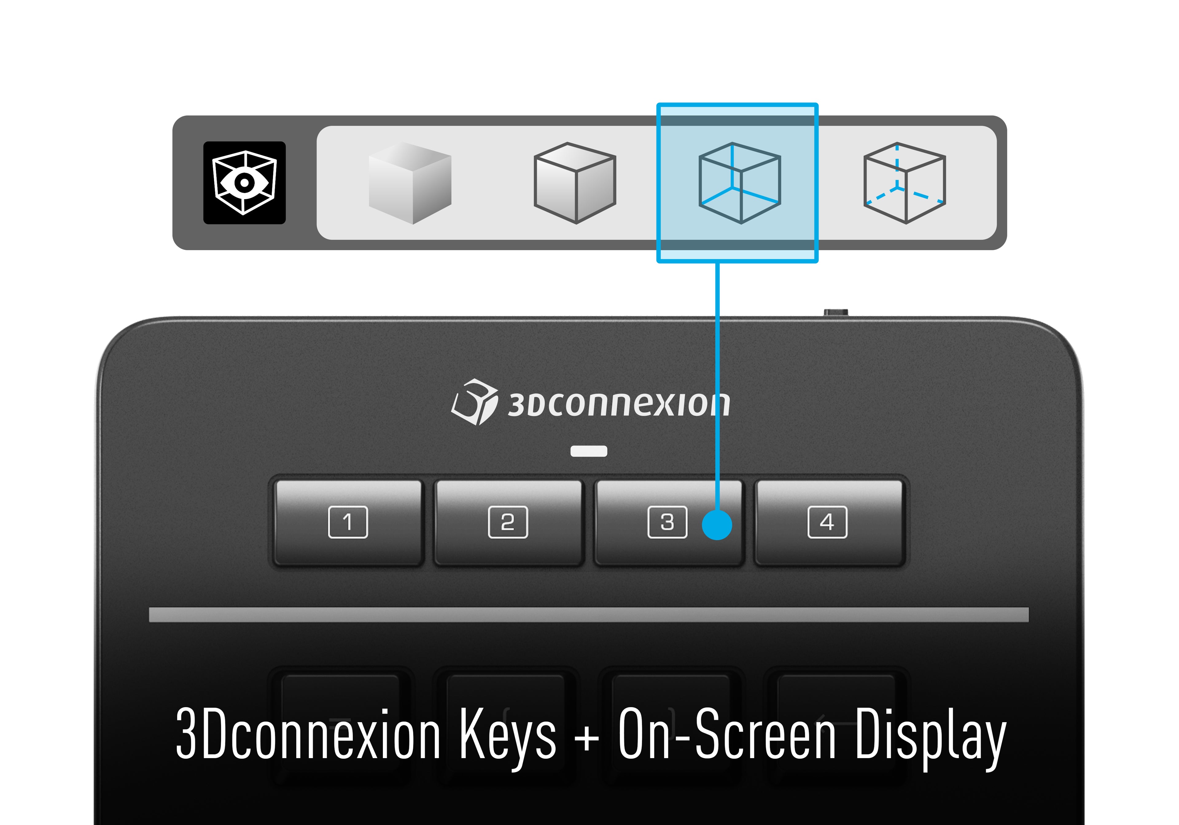 3Dconnexion Numpad Pro Wireless Connection With Full-Sized Palm Rest (standalone)