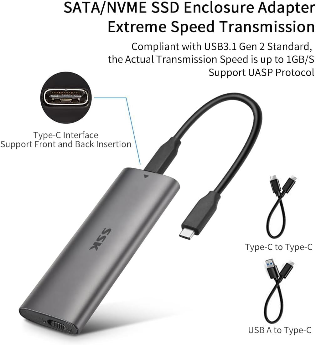 SSK HE-C371 M.2 SSD Enclosure