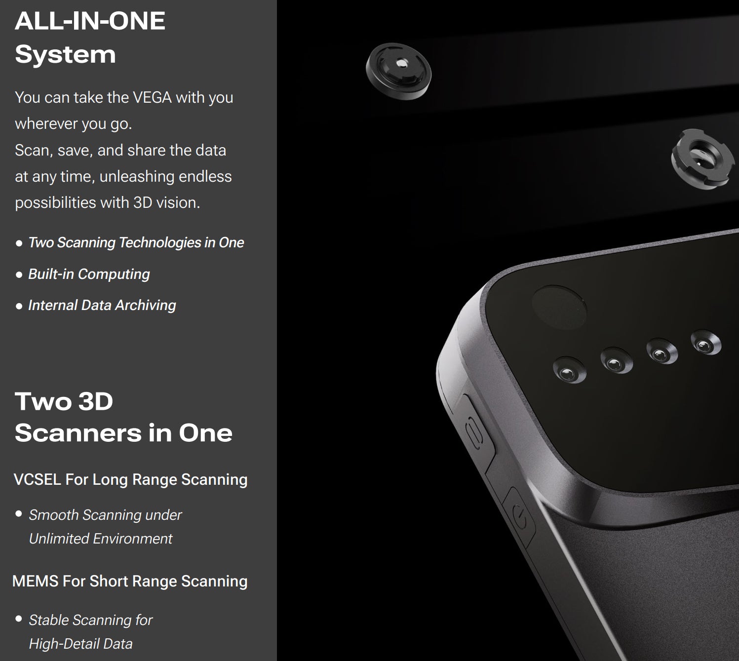 EinStar Vega Wireless Handheld 3D Scanner