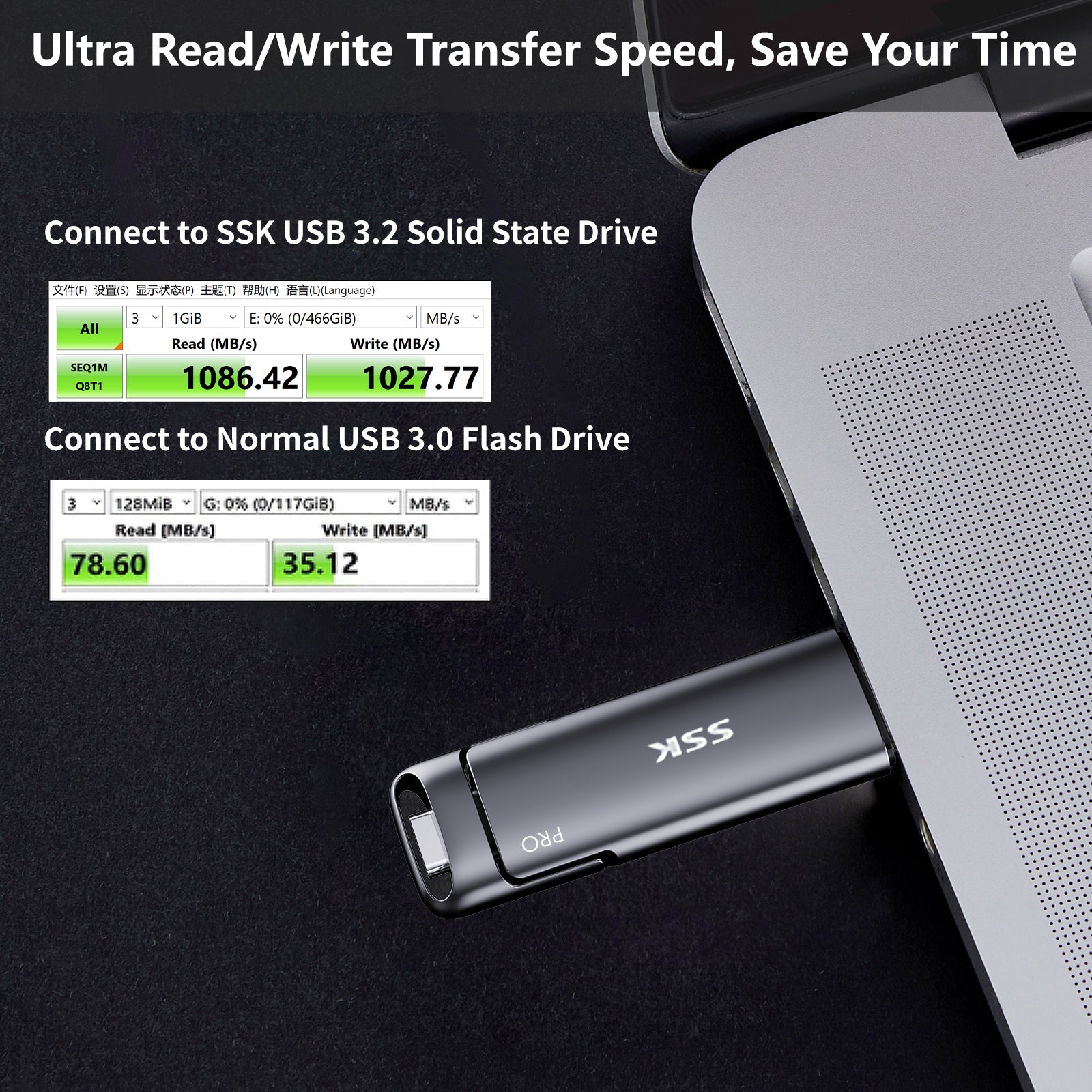 SSK SD301 Pro Dual USB Flash Drive