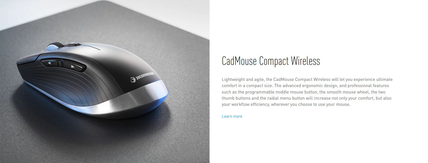3Dconnexion SpaceMouse Wireless Kit 2 Bluetooth (SpaceMouse Wireless + CadMouse Compact Wireless + CadMouse Pad Compact)