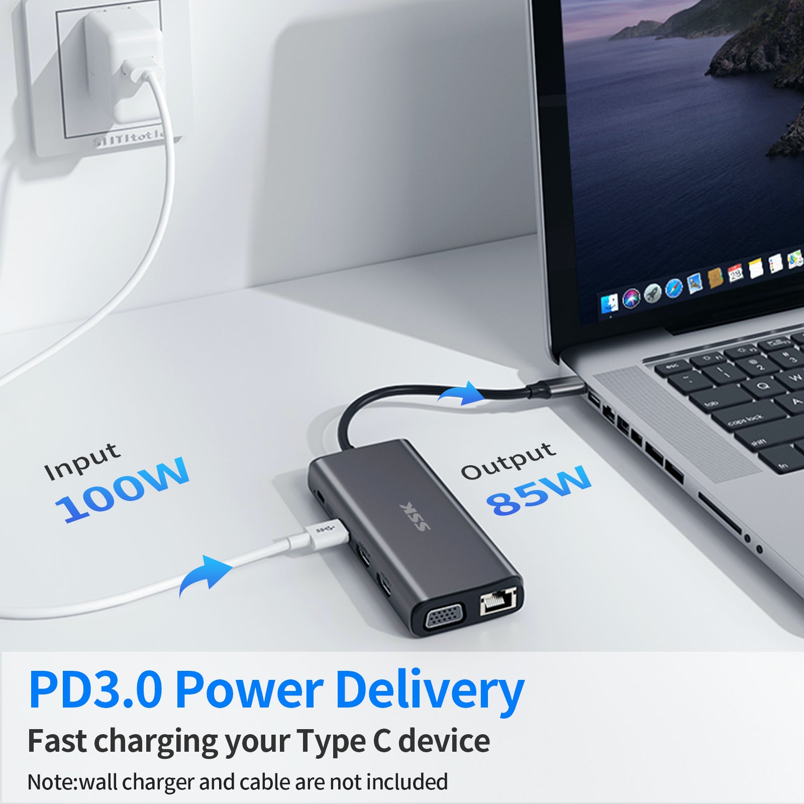 SSK SC211 11-In-1 USB-C Hub Multiport Adapter
