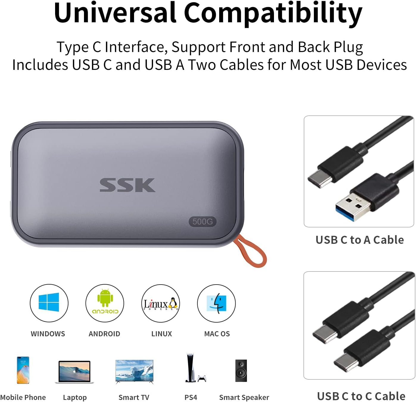 SSK SD500 Portable External SSD