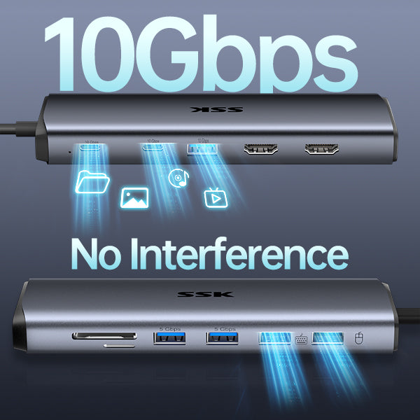 SSK SC220 14-In-1 USB-C Hub Multiport Adapter