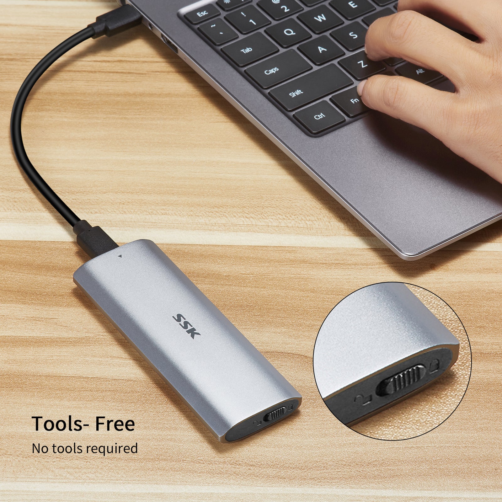 SSK HE-C327 M.2 NVME SSD Enclosure