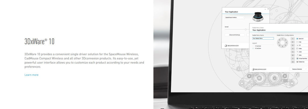 3Dconnexion SpaceMouse Wireless Kit 2 Bluetooth (SpaceMouse Wireless + CadMouse Compact Wireless + CadMouse Pad Compact)