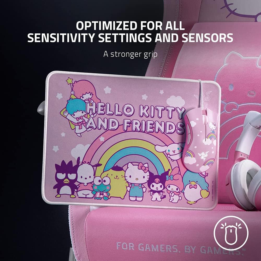 Razer DeathAdder Essential + Goliathus Mouse Mat Bundle - Hello Kitty and Friends Edition