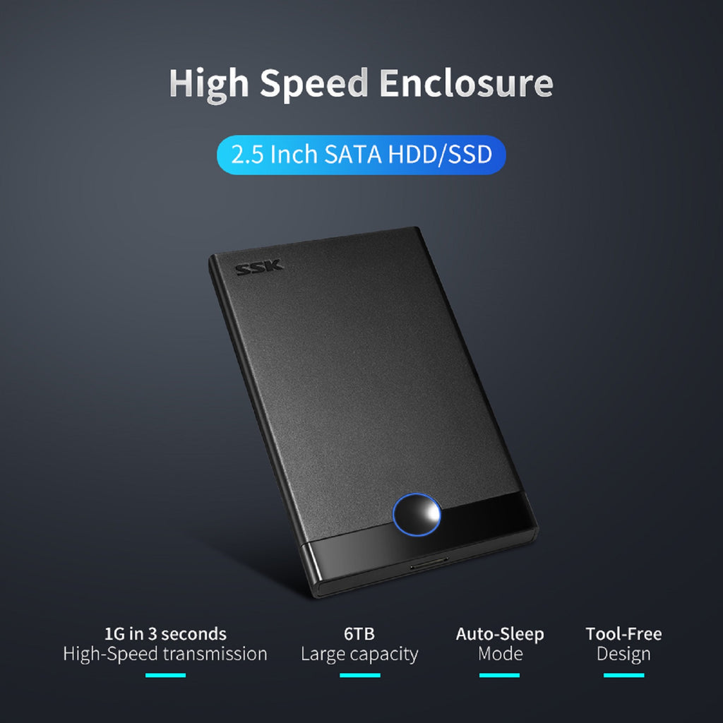 SSK SHE090 2.5 Inch SATA HDD SSD Case