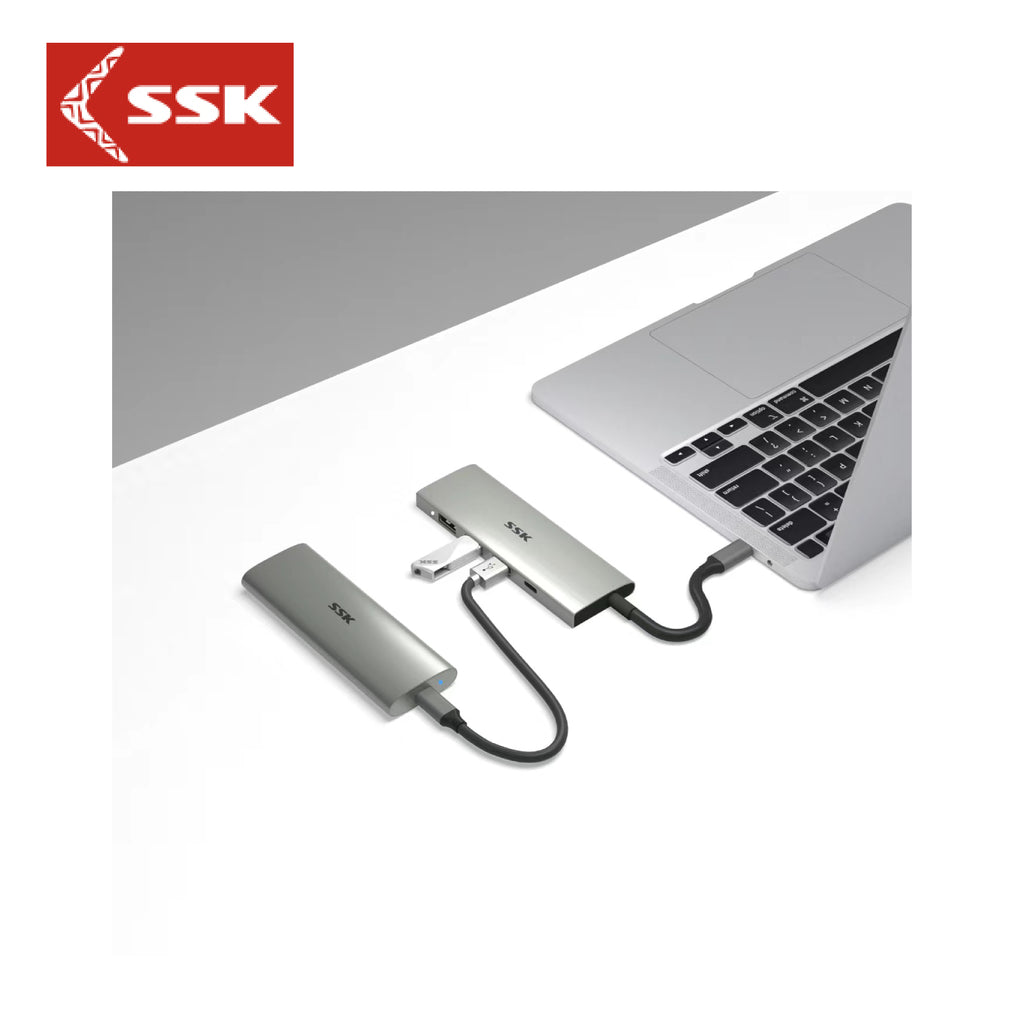 SSK SC212 5-In-1 USB-C Hub Multiport Adapter