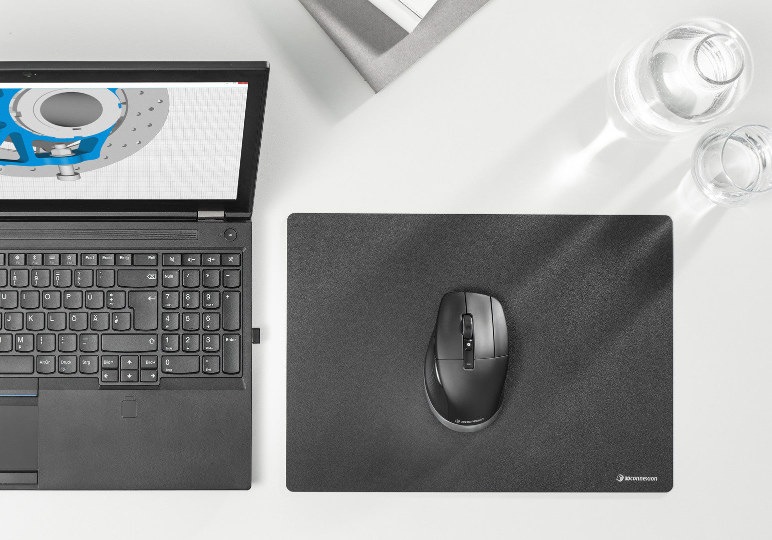 3Dconnexion CadMouse Pro Wireless Full-Sized Ergonomic Mouse For CAD Professionals