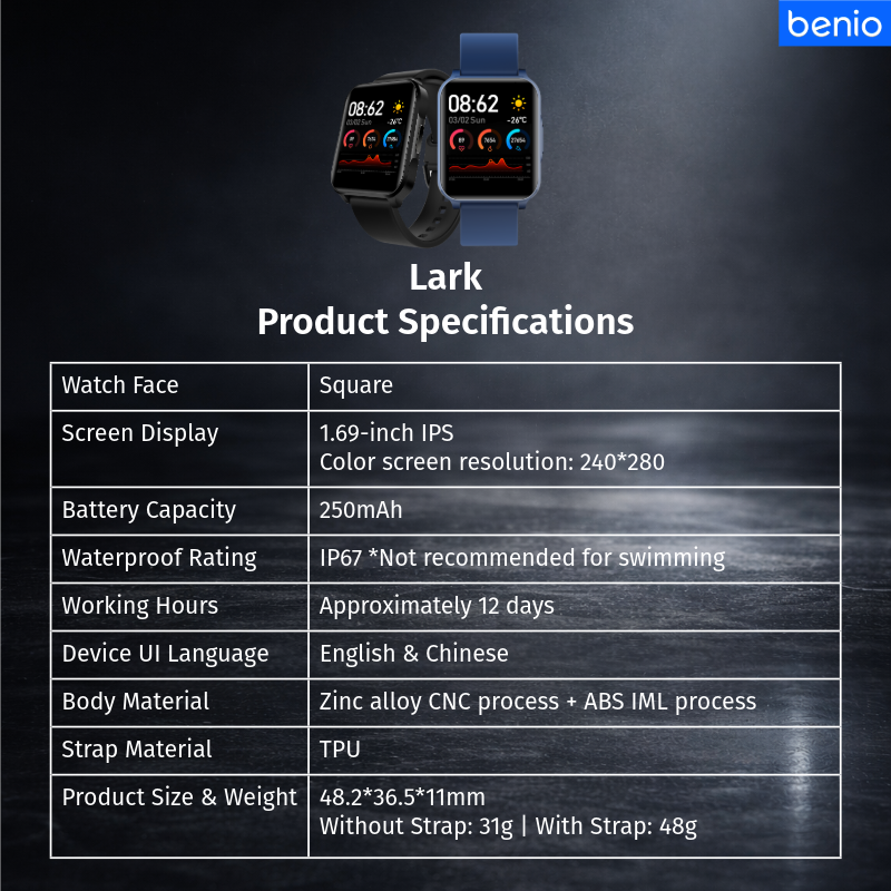 Benio Lark Smart Watch
