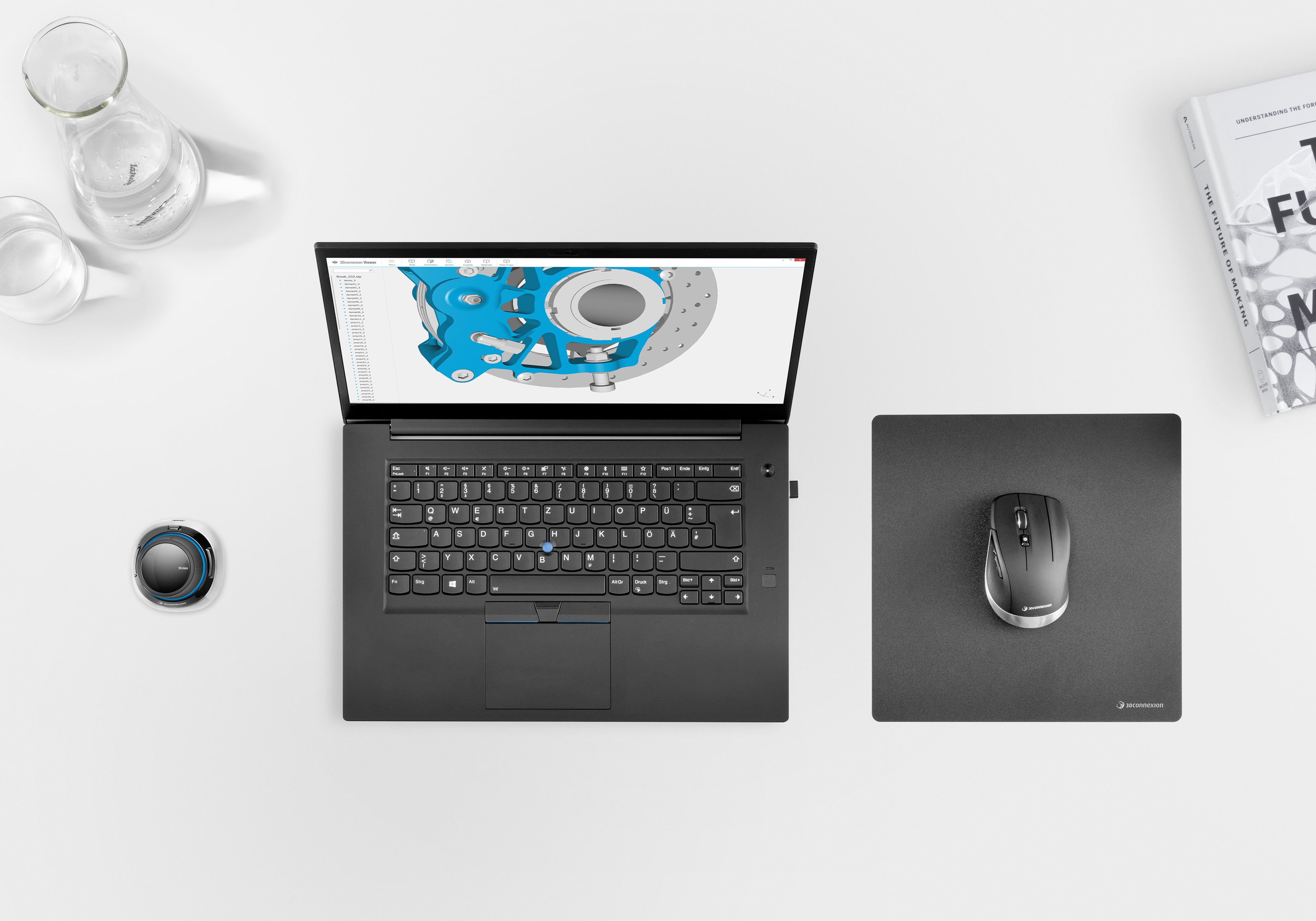 3Dconnexion CadMouse Compact Wireless Mouse For Mobile CAD Professionals
