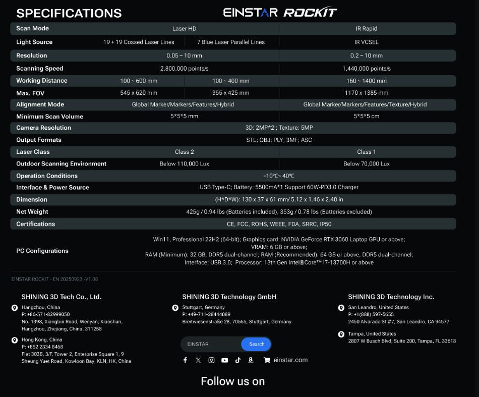 EINSTAR Rockit Wireless Handheld Laser