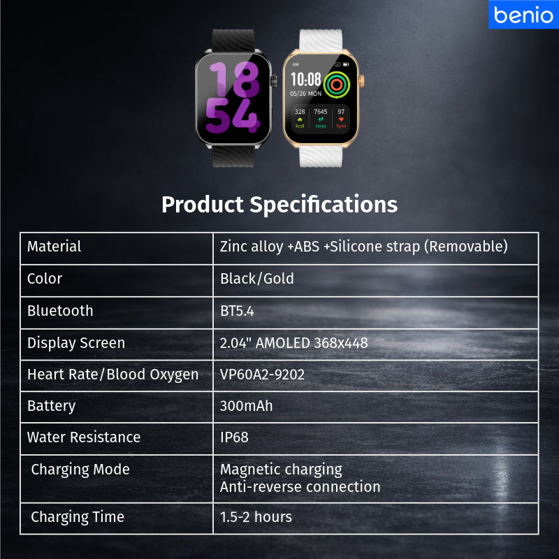 Benio Fit2 Smart Watch