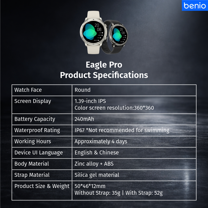 Benio Eagle Pro Smart Watch
