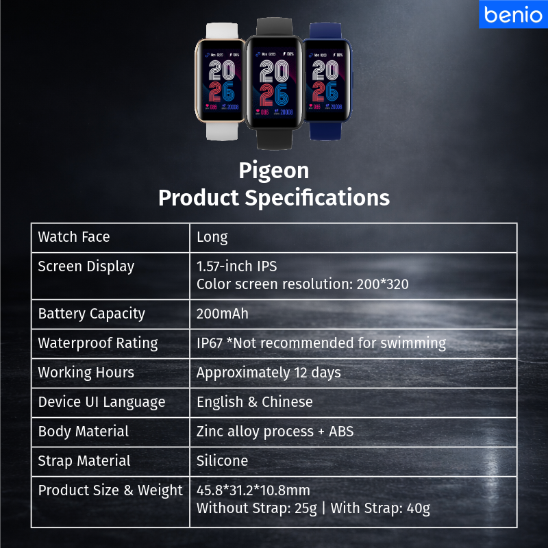 Benio Pigeon Smart Watch